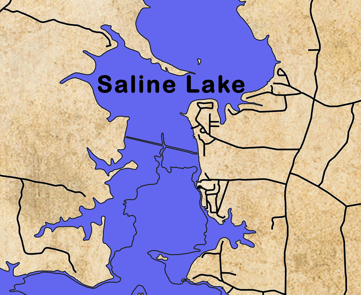 2024 Map of Black Lake and Saline Lake Natchitoches Parish Louisiana