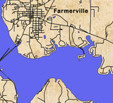 2024 Map of D'Arbonne Lake Union and Lincoln Parish Louisiana