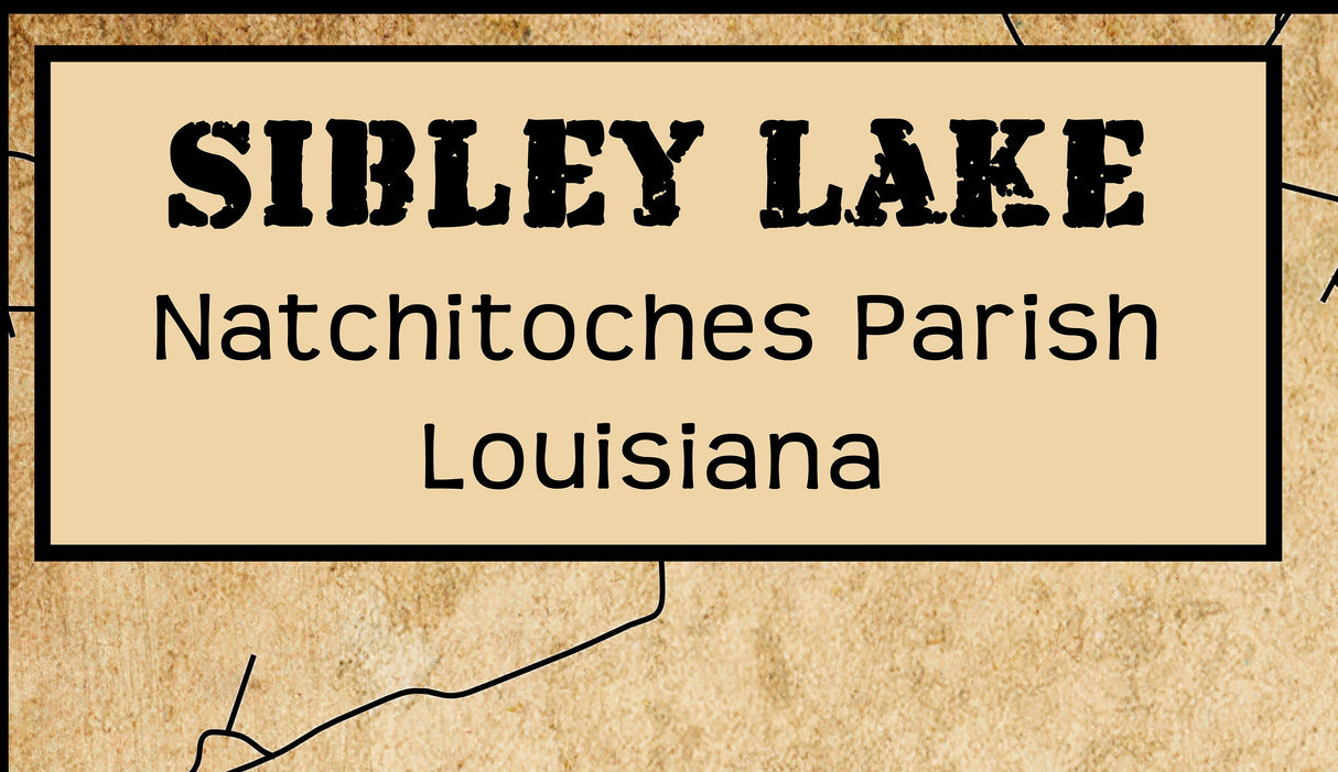 2024 Map of Sibley Lake Natchitoches Parish Louisiana