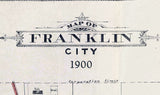 1900 Map of Franklin Johnson County Indiana