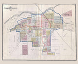 1900 Map of Shelbyville Shelby County Indiana