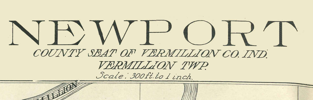 1909 Map of Newport Vermillion County Indiana