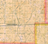 1875 Farm Line Map of Hancock County Indiana