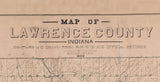 1899 Farm Line Map of Lawrence County Indiana