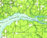 1917 Map of Julington Creek Florida Mandarin Fruit Cove