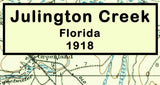 1918 Map of Julington Creek Florida Mandarin Fruit Cove