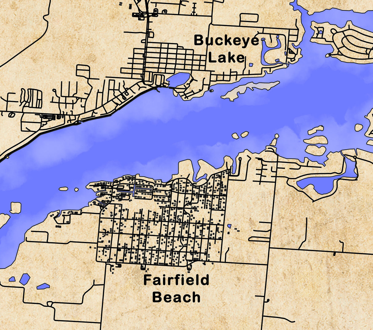 2024 Map of Buckeye Lake Ohio