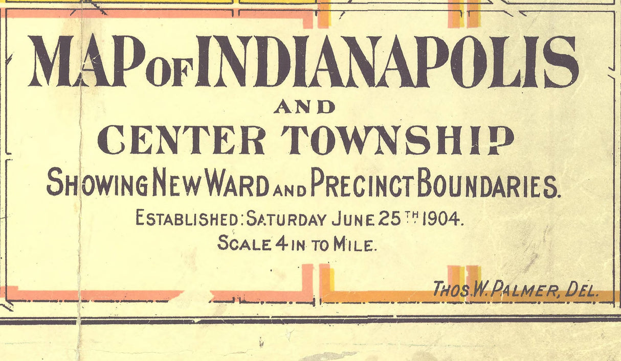 1904 Map of Indianapolis Indiana