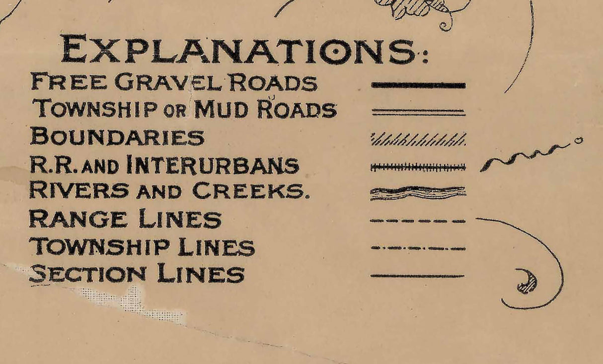 1905 Map of Marion County Indiana