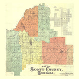 1906 Map of Scott County Indiana