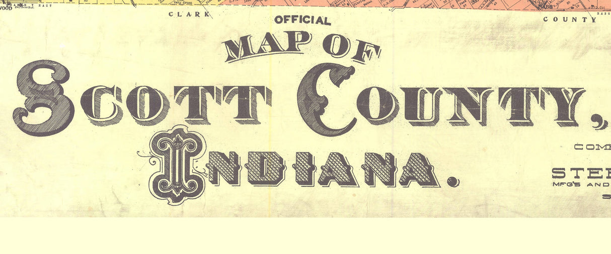 1906 Map of Scott County Indiana