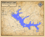 2024 Map of Senecaville Lake Ohio Guernsey and Noble County