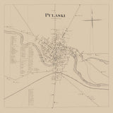 1867 Map of Pulaski Oswego County New York