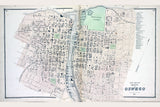 1867 Map of Central Oswego Oswego County New York
