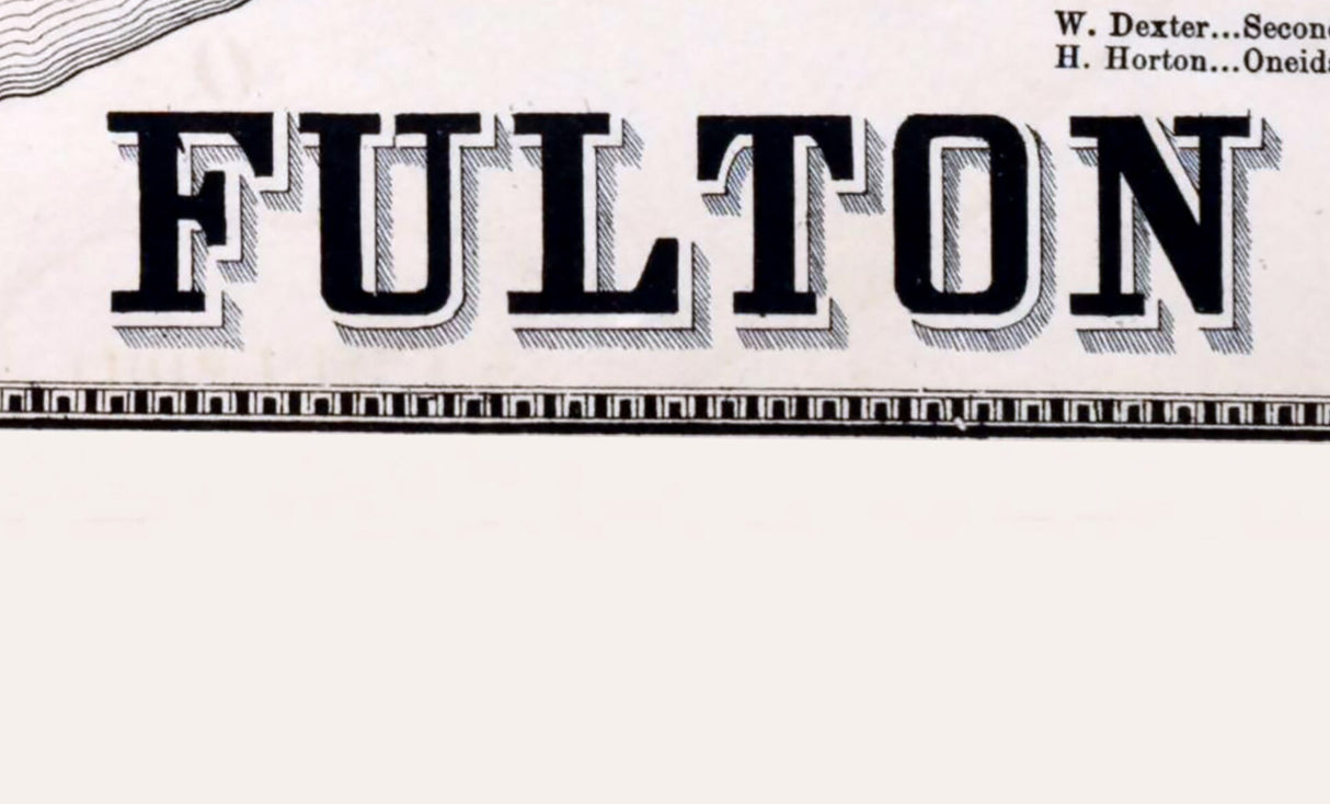 1867 Map of Fulton Oswego County New York