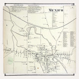 1867 Map of Mexico Oswego County New York