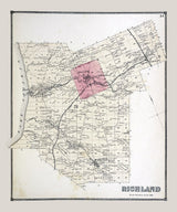 1867 Map of Richland Village Oswego County New York