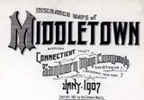 1907 Map of Middletown Middlesex County Connecticut