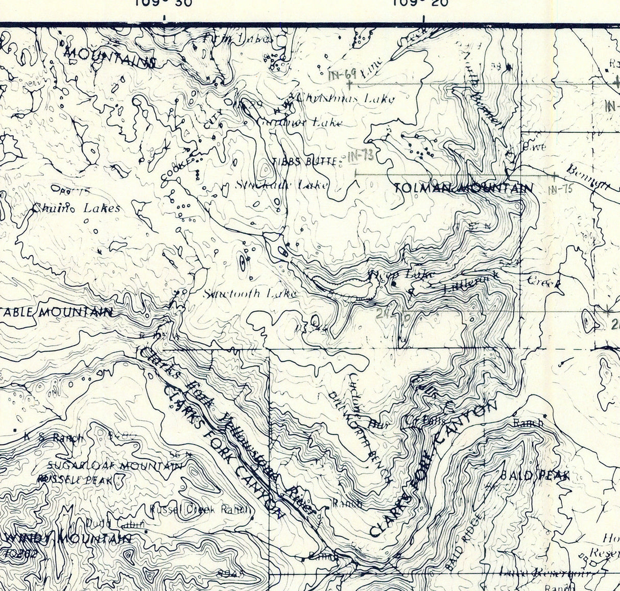 1899 Map of Park County Wyoming