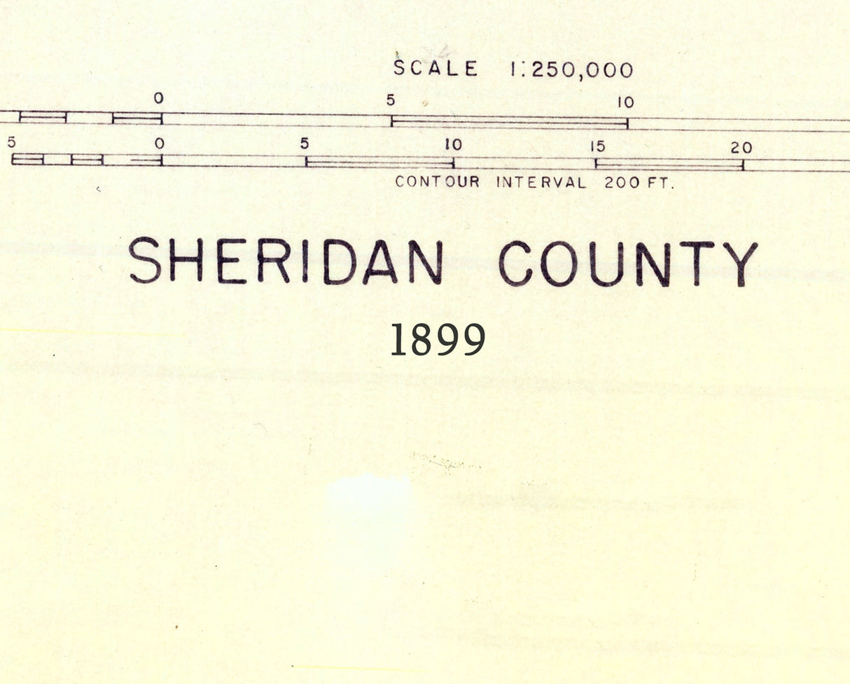 1899 Map of Sheridan County Wyoming