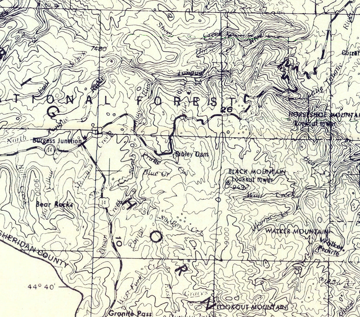 1899 Map of Sheridan County Wyoming