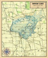 1915 Map of Indian Lake Logan County Ohio