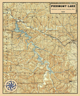 1946 Map of Piedmont Lake Ohio