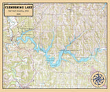 1998 Map of Clendening Lake Harrison County Ohio