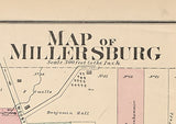 1875 Map of Millersburg Holmes County Ohio