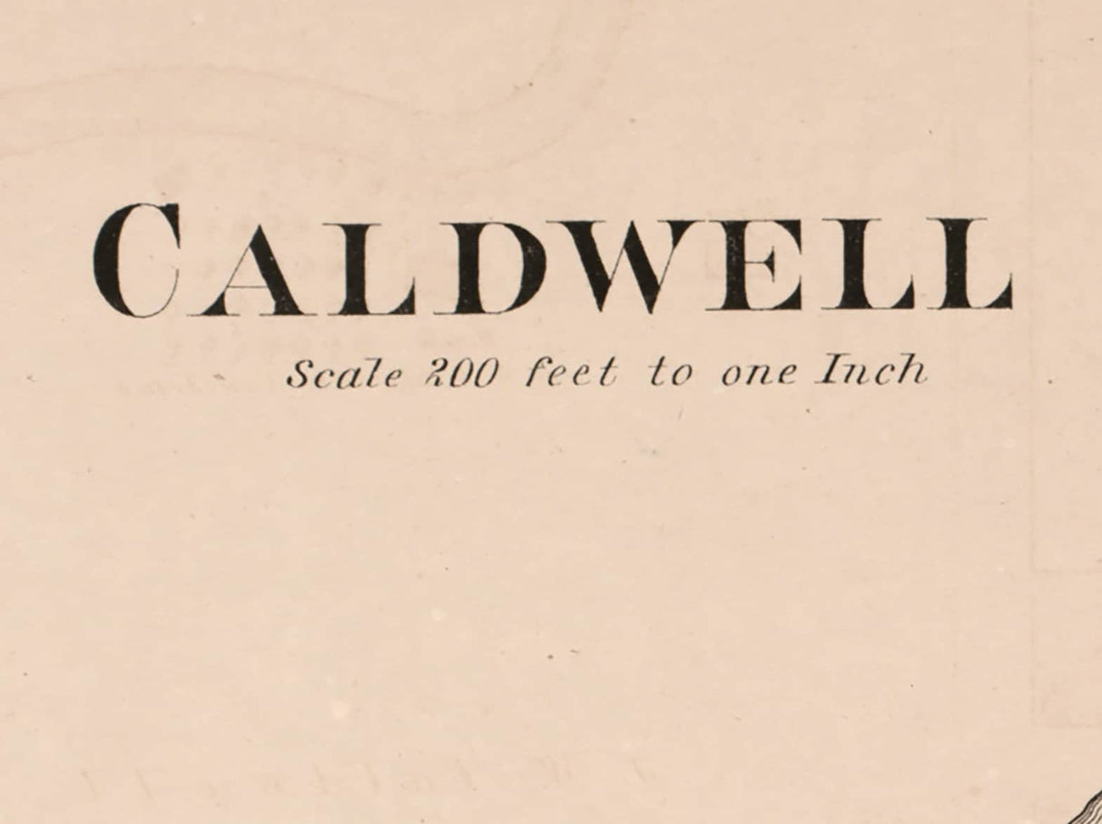 1876 Map of Caldwell Noble County Ohio