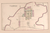 1876 Map of Caldwell Noble County Ohio