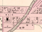 1876 Map of Middleburg and Union Noble County Ohio