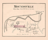 1876 Map of Moundsville Noble County Ohio
