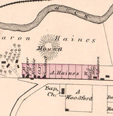 1876 Map of Moundsville Noble County Ohio