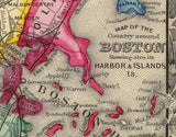 1860 Map of Boston Massachusetts