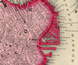 1860 Map of Boston Massachusetts