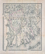 1860 Map of Bristol County Rhode Island