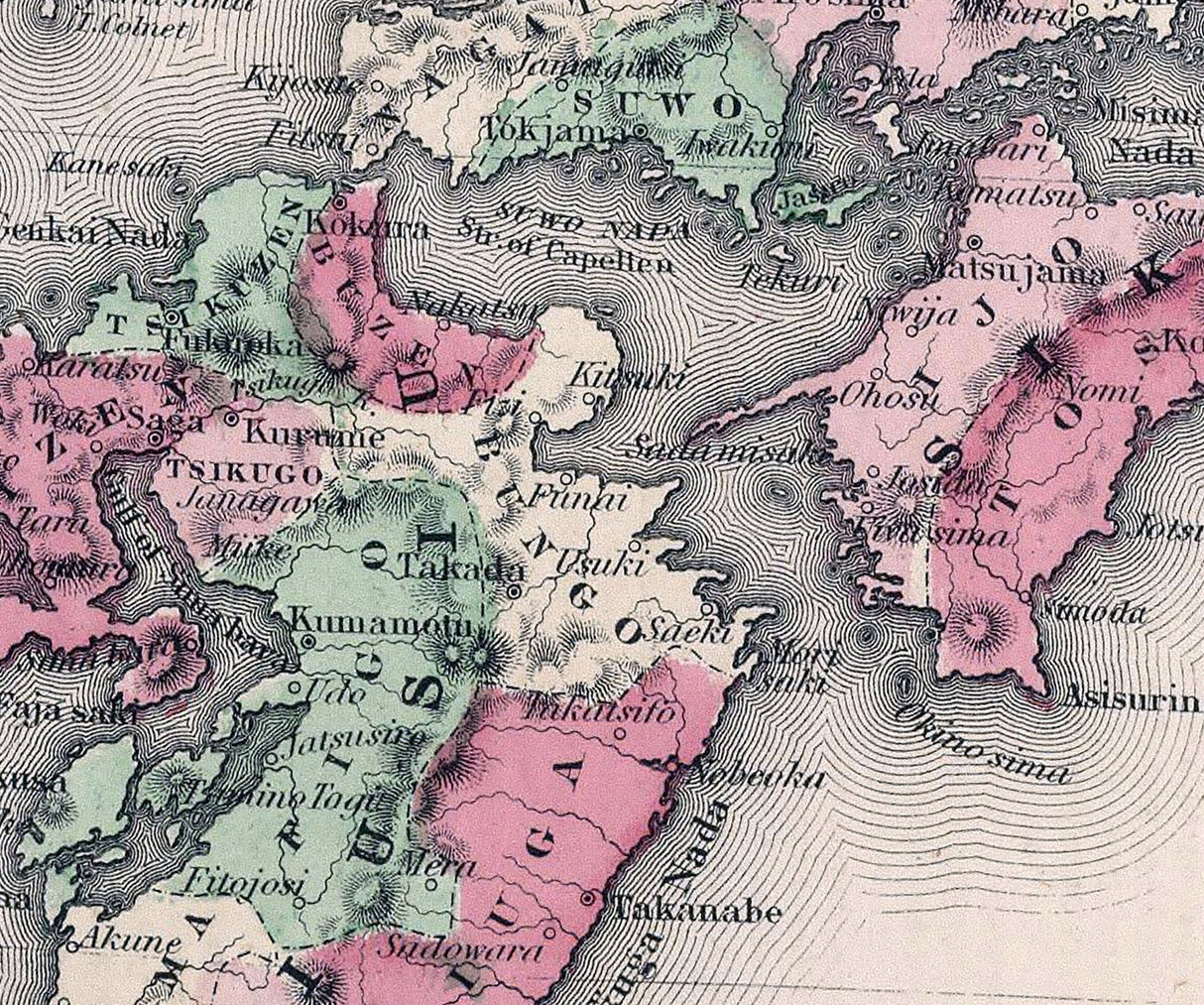 1865 Map of Japan