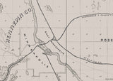 1875 Railroad Map of Saint Paul and Minneapolis