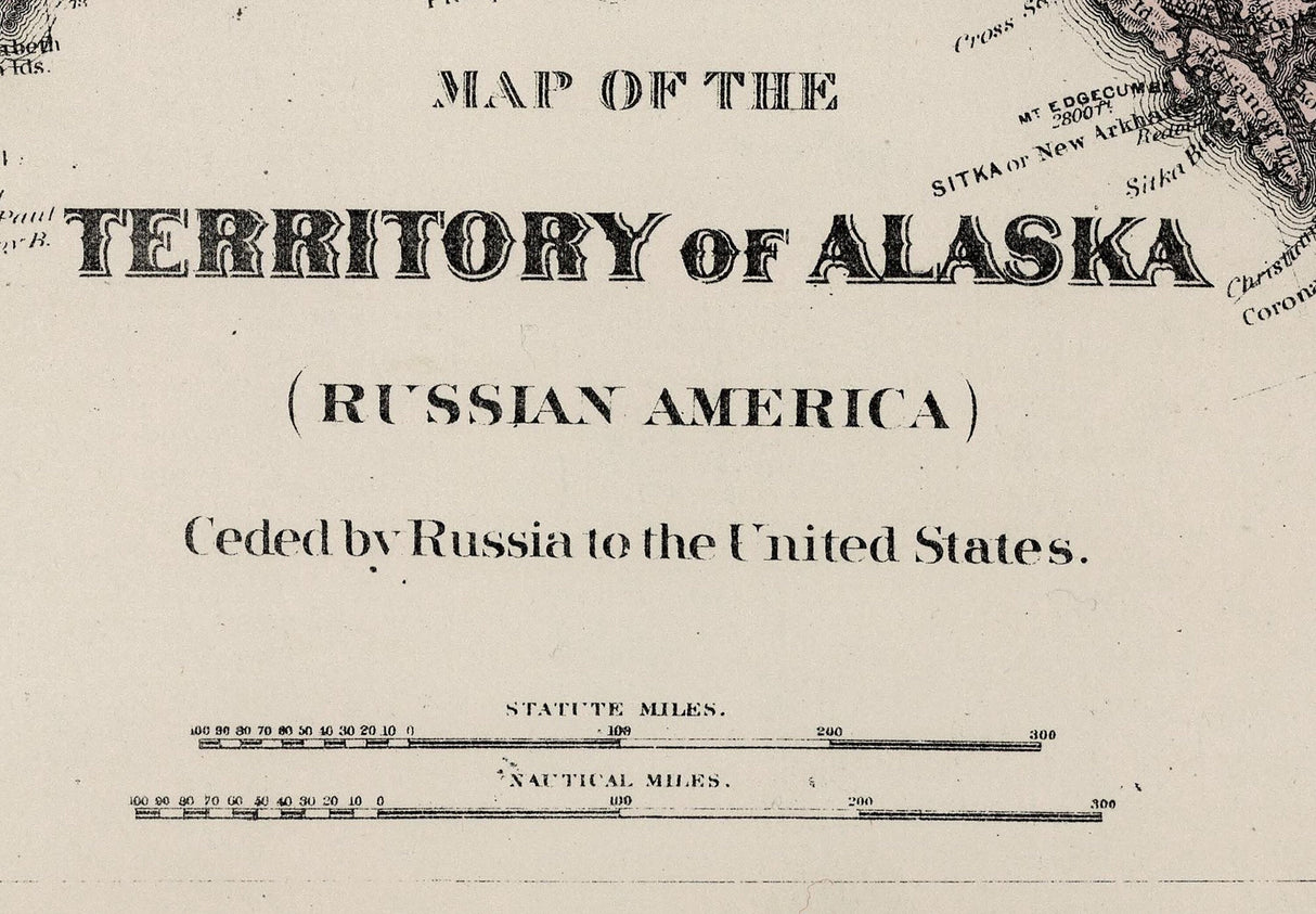 1884 Map of Alaska