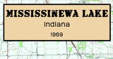 1969 Map of Mississinewa Lake Indiana