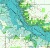 1969 Map of Mississinewa Lake Indiana