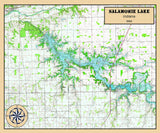 1969 Map of Salamonie Lake Indiana