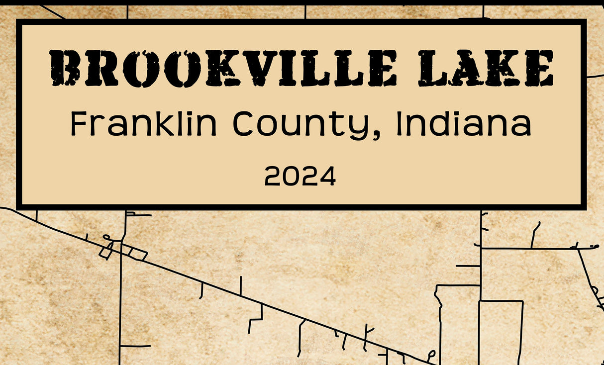 2024 Map of Brookville Lake Franklin County Indiana