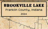 2024 Map of Brookville Lake Franklin County Indiana