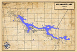 2024 Map of Salamonie Lake Indiana