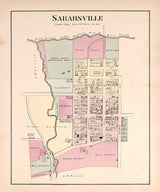 1876 Map of Sarahsville Noble County Ohio