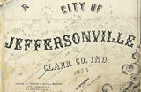 1855 Map of Jeffersonville Clark County Indiana
