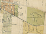 1900 Map of Vincennes Knox County Indiana