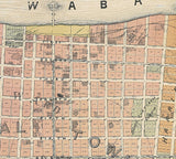 1900 Map of Vincennes Knox County Indiana